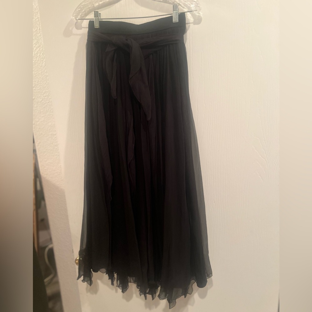 100% Silk Skirt Black
